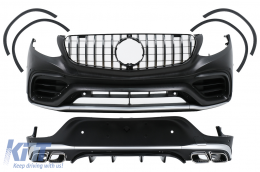 image-60-Bodykit für Mercedes GLC Coupé C253 15–19 GLC63-Look Stoßfänger Kühlergrill Endrohre