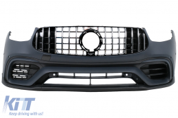 Bodykit für Mercedes GLC SUV Facelift X253 2020+ GLC63 Look Stoßstange Endrohre-image-6113151