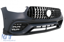 Bodykit für Mercedes GLC SUV Facelift X253 2020+ GLC63 Look Stoßstange Endrohre-image-6113153