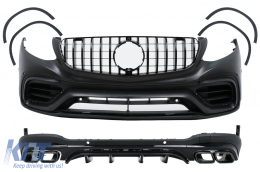 image-61-Bodykit für Mercedes GLC SUV X253 15-07.19 Stoßfänger Endrohre GLC63 Look