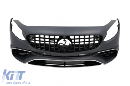 BodyKit für Mercedes S Coupe C217 Sport Line 15-21 Kühlergrill Diffusor Endrohre-image-6091691