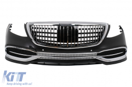 Bodykit für Mercedes S-Klasse W221 05-13 Umbau auf 2018 W222 Design Stoßstange-image-6103333