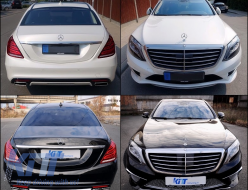 Bodykit für Mercedes S-Klasse W222 13-17 Stoßstange Seitenschweller S63 Look-image-5994108