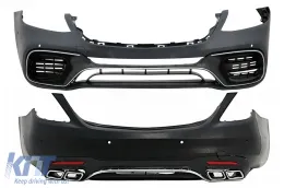 image-46-Bodykit für Mercedes S-Klasse W222 Facelift 13-08.20 Stoßstange Auspuff S63 Look Endrohre