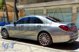 Bodykit für Mercedes S-Klasse W222 Facelift 13-08.20 Stoßstange Auspuff S63 Look Endrohre-image-6128148