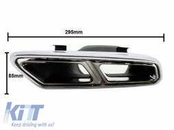 Bodykit für Mercedes S W222 2013-06.2017 S63 Look Auspuffblenden Chrom-image-6073928