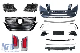 image-20-BodyKit für Mercedes Vito 2020–2024 Stoßstange Kühlergrill Scheinwerfer Rückleuchten