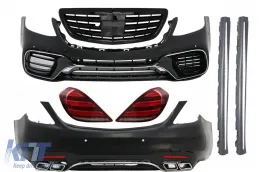 image-79-BodyKit Für Mercedes W222 S Klasse 13-17 MOPF Look Stoßstange Rücklicht Dynamik