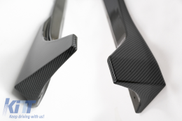 Bodykit für Tesla Model 3 17+ Frontstoßstange Lippe Diffusor Seitenschweller Kohlenstoff Look-image-6086829