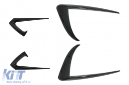 Bodykit für Tesla Model 3 17+ Frontstoßstange Lippe Diffusor Seitenschweller Kohlenstoff Look-image-6086845