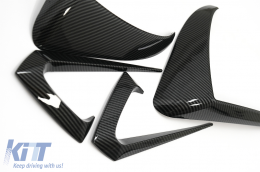 Bodykit für Tesla Model 3 17+ Frontstoßstange Lippe Diffusor Seitenschweller Kohlenstoff Look-image-6086847