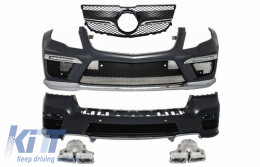 image-4-Bodykit mit Kühlergrill Schwarz für Mercedes GLK X204 2013-2015 Facelift Look