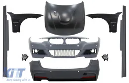 image-7-BodyKit per BMW 3 F31 2011-2019 M-Technik Look Parafanghi Cromo Cappuccio cofano