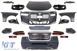 image-51-Bodykit Stoßstange für BMW 7er F01 08-15 Umbau G70-Look Scheinwerfer Haube