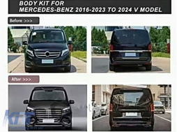 Bodykit Stoßstange für Mercedes Vito 2016–2023 Umbau auf 2024 V-Design Kühlergrill-image-6127565