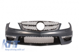 Bodykit Umbau für Mercedes W204 07-14 Scheinwerfer C-Klasse Facelift C63 Look-image-5995058