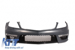 Bodykit Umbau für Mercedes W204 07-14 Scheinwerfer C-Klasse Facelift C63 Look-image-5995060