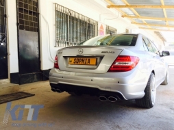 Bodykit Umbau für Mercedes W204 07-14 Scheinwerfer C-Klasse Facelift C63 Look-image-5995083