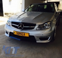 Bodykit Umbau für Mercedes W204 07-14 Scheinwerfer C-Klasse Facelift C63 Look-image-5995084