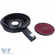 image-62-Boîtier de filtre à air avec couvercle de filtre HighFlow noir adapté pour Ford Mustang 71-73