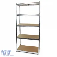 Bolzenloses Regalsystem für die Werkstatt im Keller, Größe 2000x900x450mm, verzinktes Metall-image-6201011