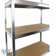 Bolzenloses Regalsystem für die Werkstatt im Keller, Größe 2000x900x450mm, verzinktes Metall-image-6201012