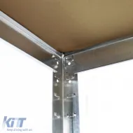 Bolzenloses Regalsystem für die Werkstatt im Keller, Größe 2000x900x450mm, verzinktes Metall-image-6201016