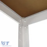 Bolzenloses Regalsystem für Keller, Werkstatt, Größe 2000x1200x600mm, Metall weiß-image-6198620