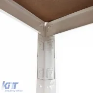Bolzenloses Regalsystem für Keller, Werkstatt, Größe 2000x1200x600mm, Metall weiß-image-6198621