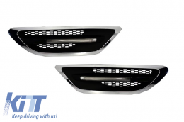 image-22-Bočni otvori za ventilaciju Maske Zračni kanali s LED svjetlima za skretanje Žmigavac pogodan za BMW Seria 5 F10 F11 Sedan Touring LCI Roije LCI 2011-up M5 Dizjan