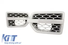 image-28-Bočni otvori za ventilaciju prikladni za Land ROVER Range ROVER Discovery IV (2010-up) Srebrni Autobiografski dizajn