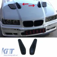 Bonnet Air Vent suitable for BMW GTR Style 33 x 11 x 1.5cm Black 2 Pcs-image-6311664
