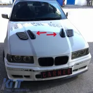 Bonnet Air Vent suitable for BMW GTR Style 33 x 11 x 1.5cm Black 2 Pcs-image-6311666