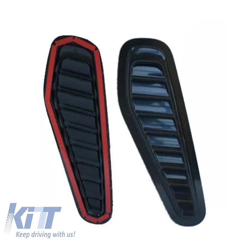 Bonnet Air Vent suitable for BMW GTR Style 33 x 11 x 1.5cm Black 2 Pcs