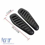 Bonnet Air Vent suitable for BMW GTR Style 33 x 11 x 1.5cm Black 2 Pcs-image-6311669