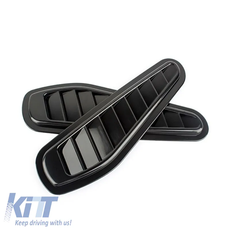 Bonnet Air Vent suitable for BMW GTR Style 33 x 11 x 1.5cm Black 2 Pcs