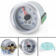 Boost pressure gauge additional installation instrument universal 52mm aluminum look illuminated - ODGAR6012821