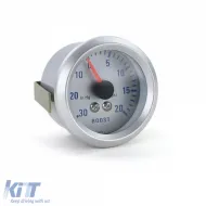Boostdruckanzeige zusätzliches Installationsinstrument universal 52mm Aluminium-Look beleuchtet-image-6194262