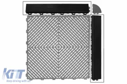 image-23-Bordures Rampe pour Garage Carreaux sol Emboîtables Revêtement Sol Modulaire Noir