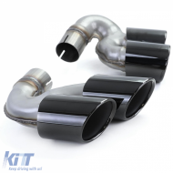 Bouts de tuyau d'échappement doubles Performance Black adaptés pour BMW X5 G05 X6 G06 X7 G07 40i-image-6277105