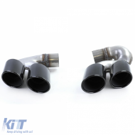 Bouts de tuyau d'échappement doubles Performance Black adaptés pour BMW X5 G05 X6 G06 X7 G07 40i-image-6277107