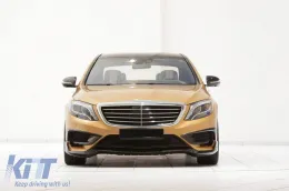 Brabus Front- und Heckstoßstange im A Design geeignet für Mercedes S-Klasse W222 2013-2017 mit Auspuffendrohren-image-6148263