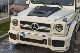 Brabus-Stil Haubenlufteinlass geeignet für Mercedes G-Klasse W463 1989-2017, glänzend schwarz-image-6265522