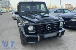 Brabus-Stil Haubenlufteinlass geeignet für Mercedes G-Klasse W463 1989-2017, glänzend schwarz-image-6265524