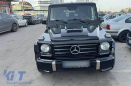Brabus-Stil Haubenlufteinlass geeignet für Mercedes G-Klasse W463 1989-2017, glänzend schwarz-image-6265525