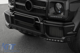 BRABUS type spoiler with DRL suitable for front A Design bumper Mercedes G-Class W463 1989-2016, unpainted-image-6264663