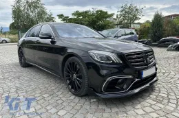 Brabus-Zubehör für die Front- und Heckstoßstange im A Design, geeignet für Mercedes S-Klasse W222 2017-2020 mit Auspuffendrohren-image-6148294