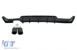 image-56-Branik stražnjeg odbojnika s vrhom prigušivača ispušnih plinova od mat Karbosnko vlakno pogodan za BMW serije 4 F32 F33 F36 (2013-2019) M Dizjan
