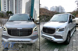 Brostinós profylaktíras gia Mercedes Sprinter W907 W910 2019-2024 M Design Grille PDC-image-6104542