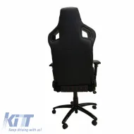 Bucket Seat RS Gaming Chair PVC - Suede Black/Red Cross Stitch Carner 2039-image-6295422